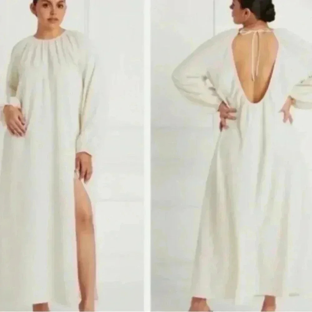 💞Hill House Simone Long Sleeve Maxi Dress in Coconut Milk Size XXL💞